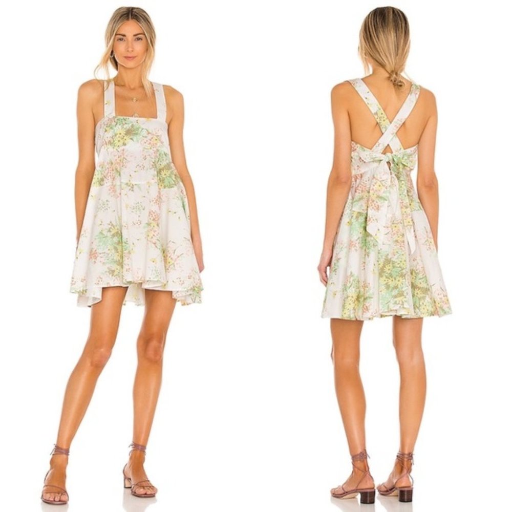 NWT Free People Let The Sunshine In Floral Tunic Dress